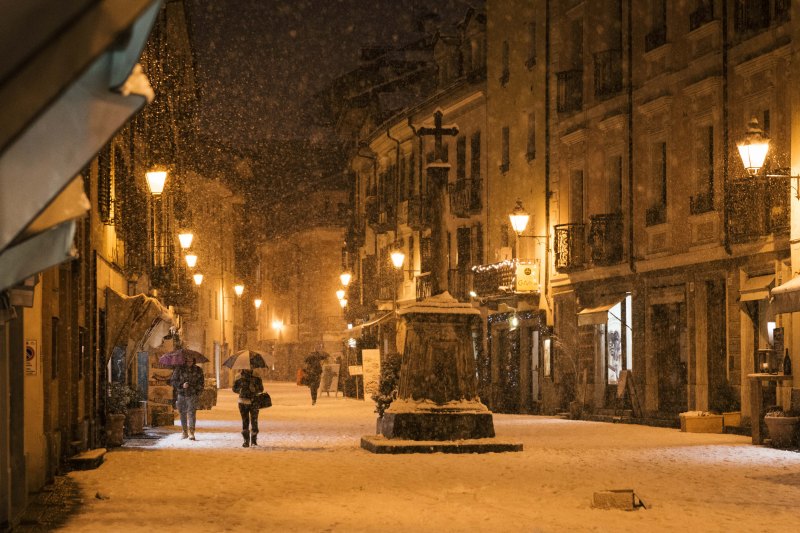 Aosta town center, Italy