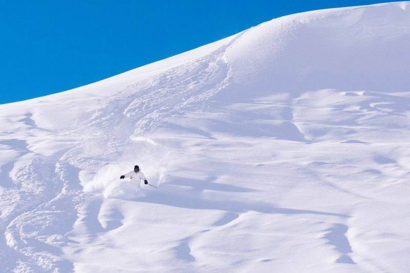 Skiing in Pila, Italy