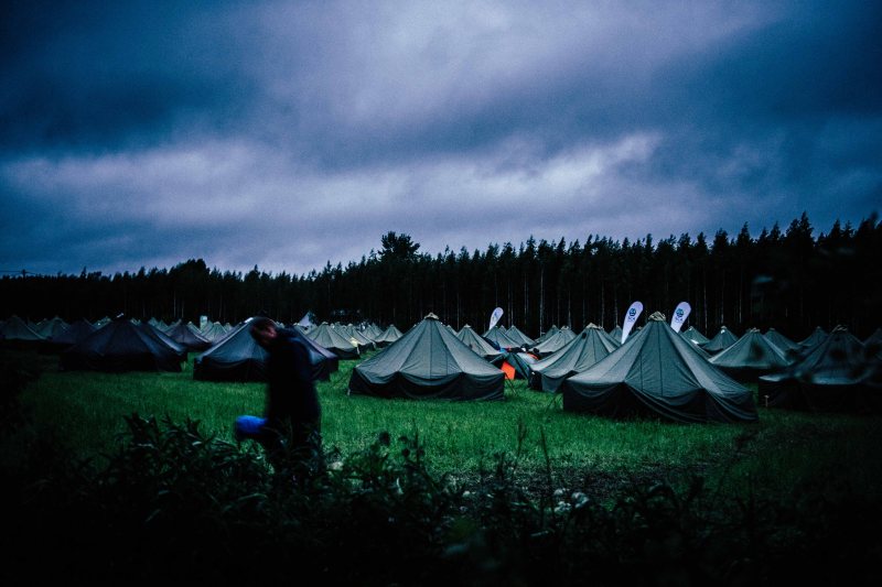 Jukolan viesti tent accommodation