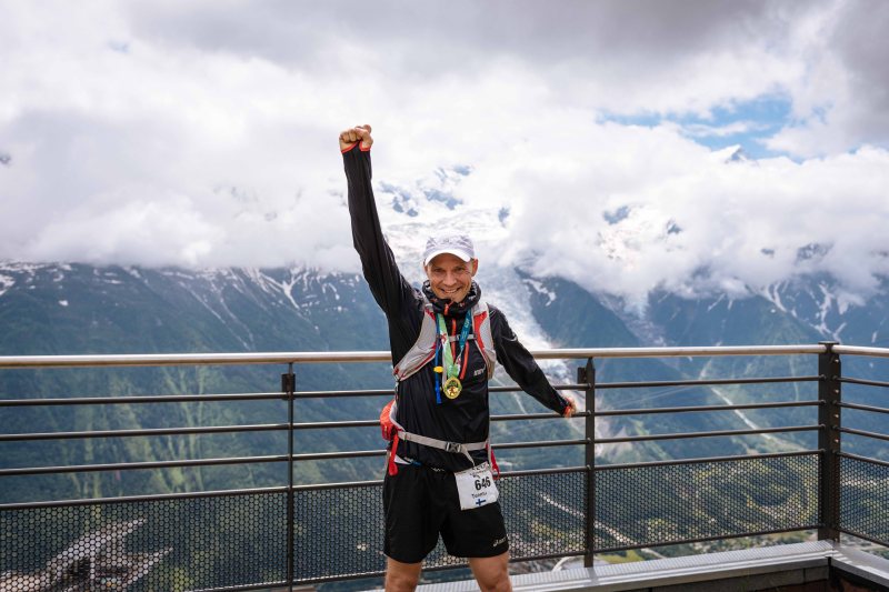 Happy Marathon du Mont Blanc finisher!
