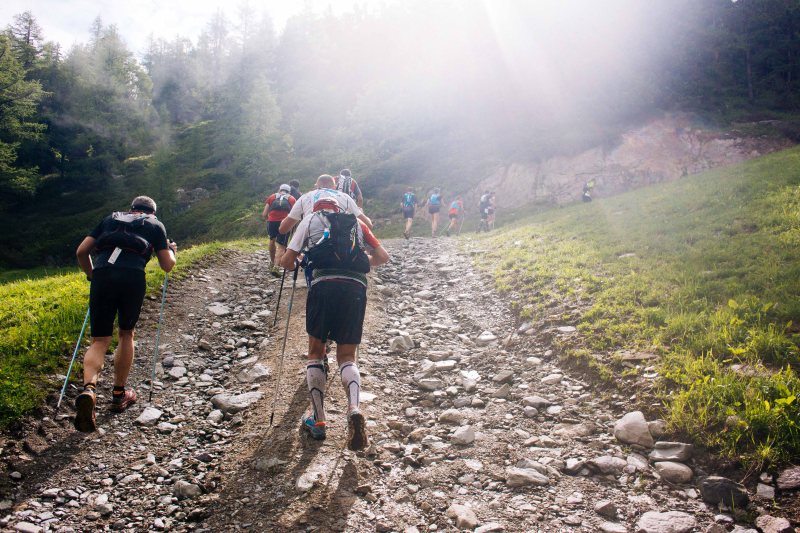 Climbing at Marathon du Mont Blanc