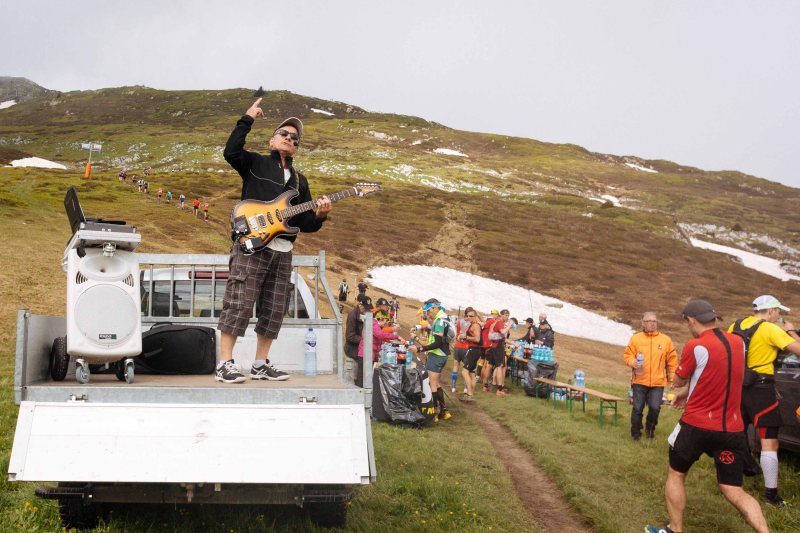 Aid station at the top! Marathon du Mont Blanc