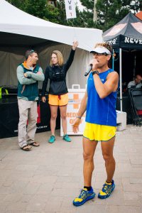 Last words from Dean Karnazes before the 50k race was set off