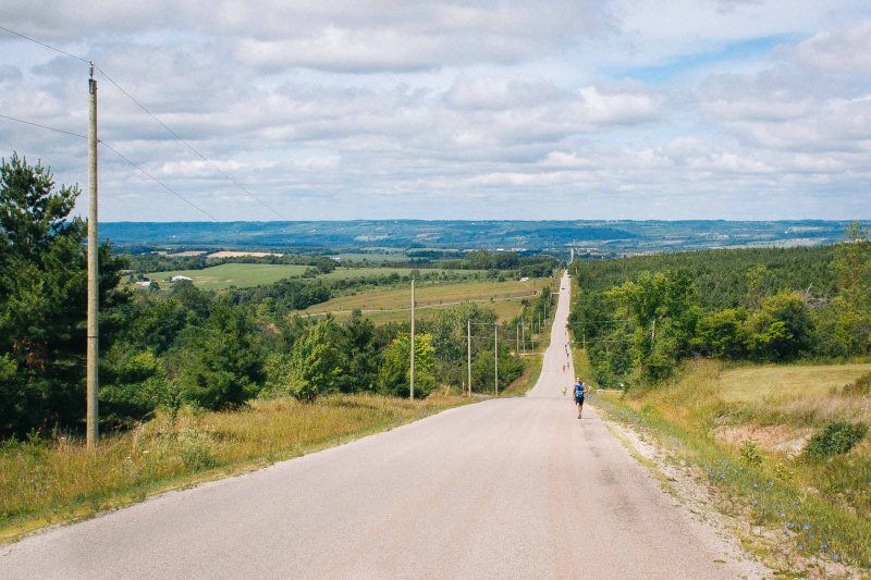 Road section in North Face Endurance Challenge Ontario