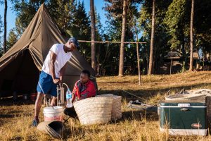 Filtering water for the day