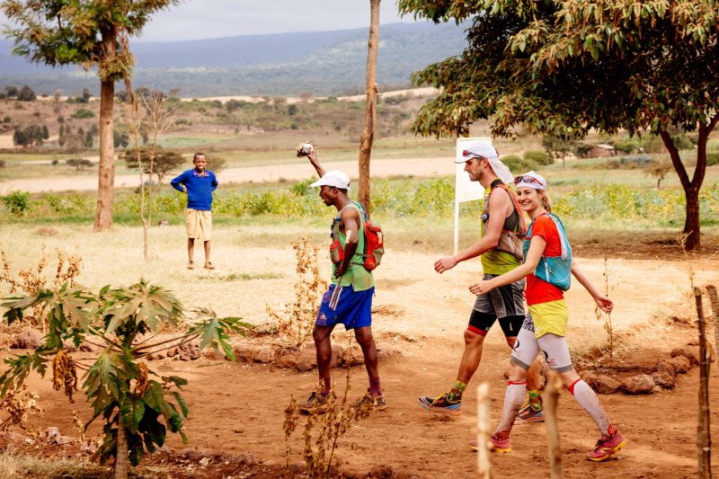 Arriving to Camp 3 on Kilimanjaro Stage Run
