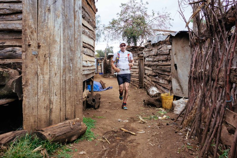 Running through a village near Kenyan border