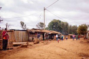 Passing Maasai settlements on Kilimanjaro Stage Run