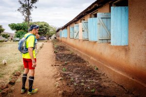 Campsite by a school on Kilimanjaro Stage run