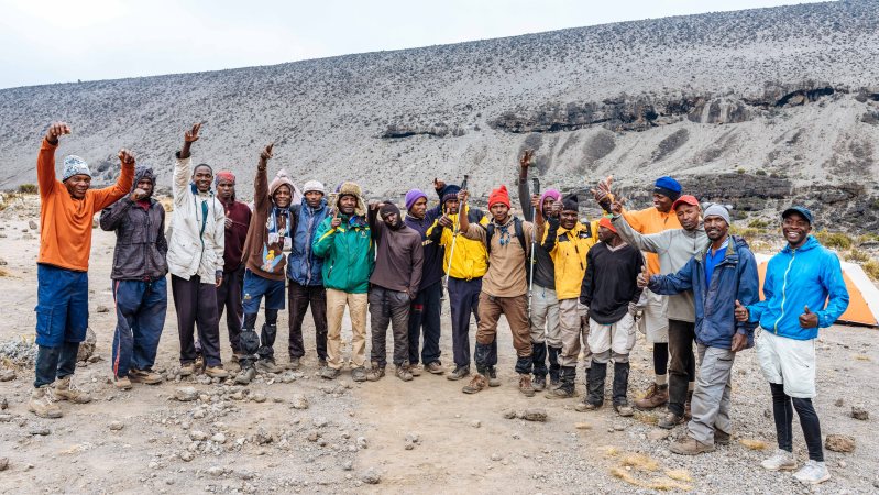 Our Sene crew on Kilimanjaro climb