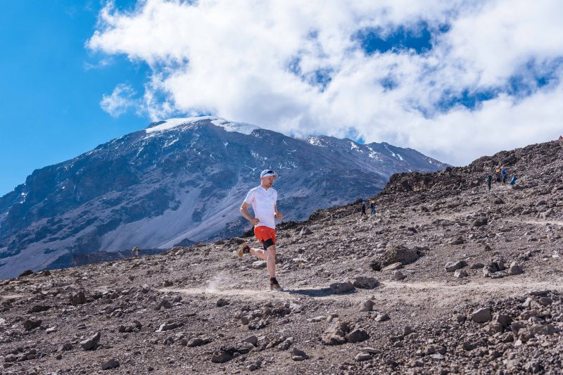 Running down from Kilimanjaro