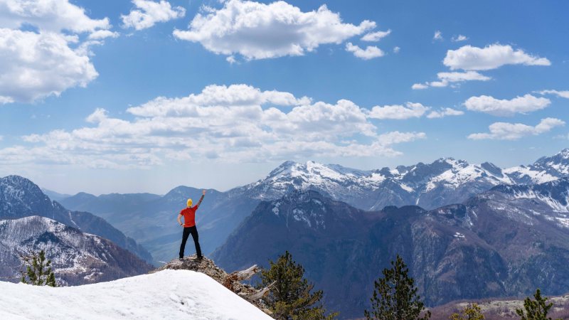 On the way down from Valbona pass in Theth Valley side, Albania