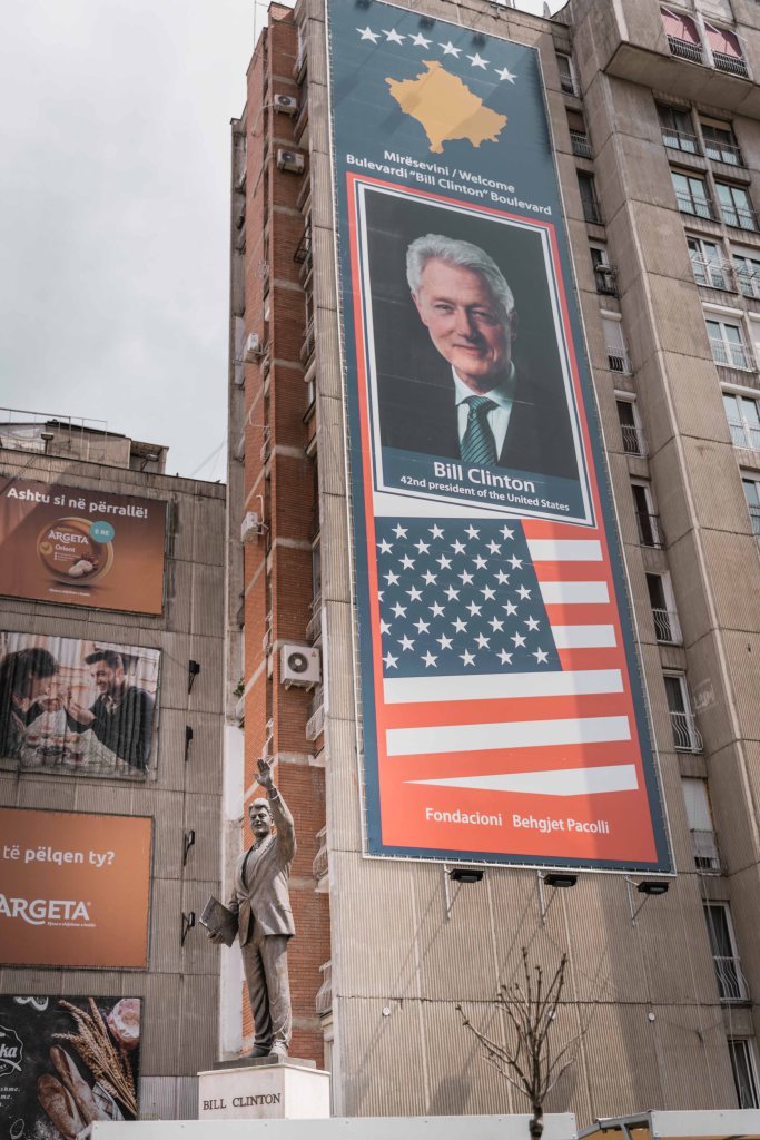 Bill Clinton statue at Prishtina, Kosovo