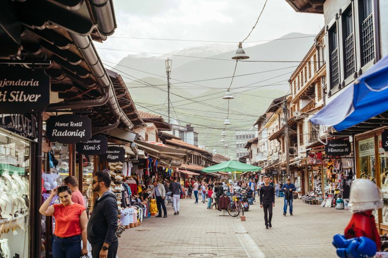 Peja (Pec) downtown, Kosovo